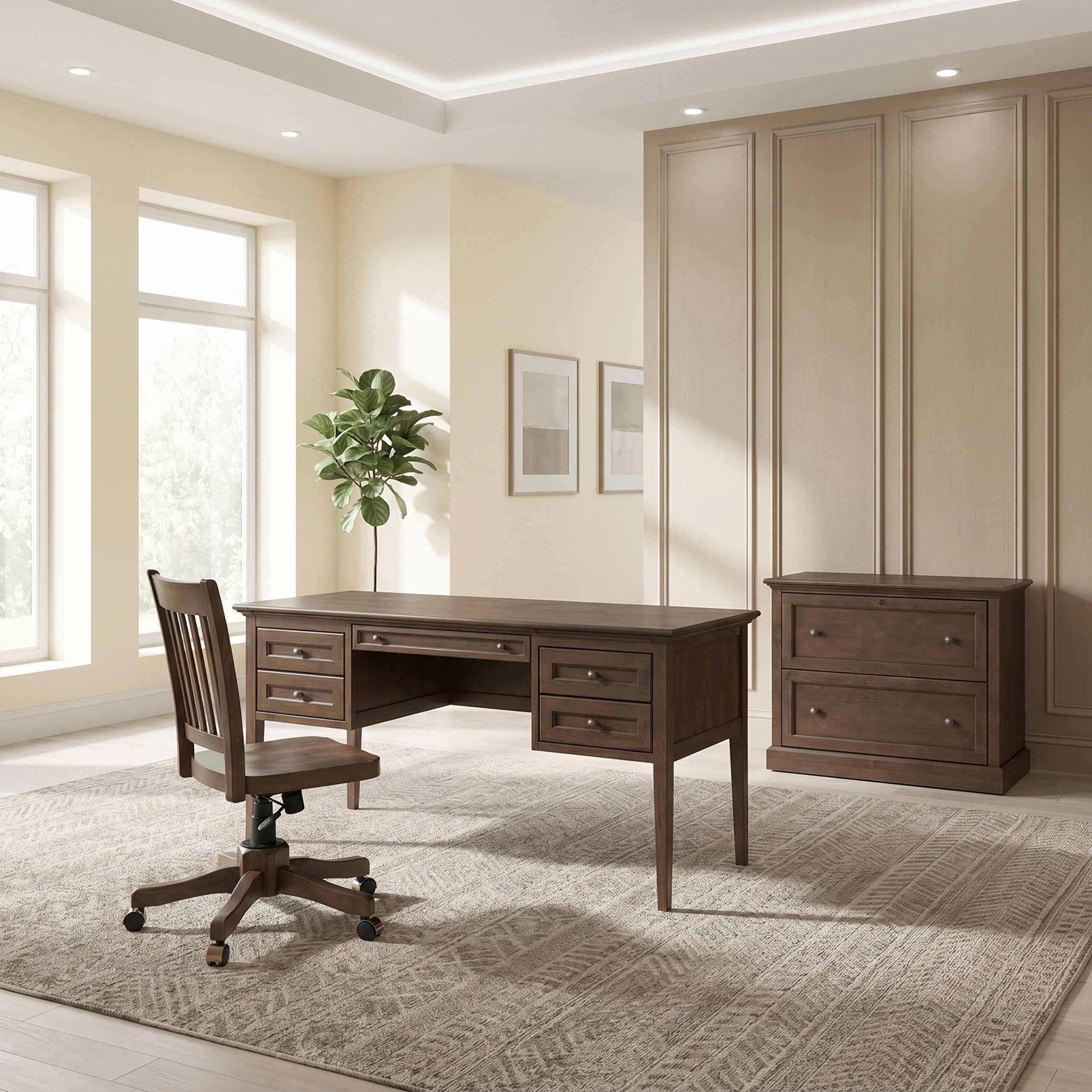 2401 4–Drawer McKenzie Desk - Image 11