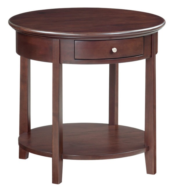 3510 McKenzie Large Round End Table with Drawer 3
