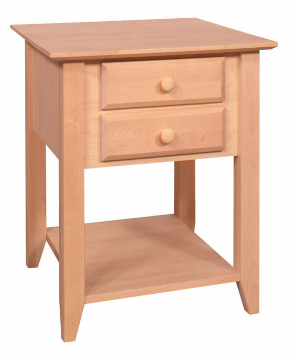 6018 Shaker Alder End Table with Two Drawers 12