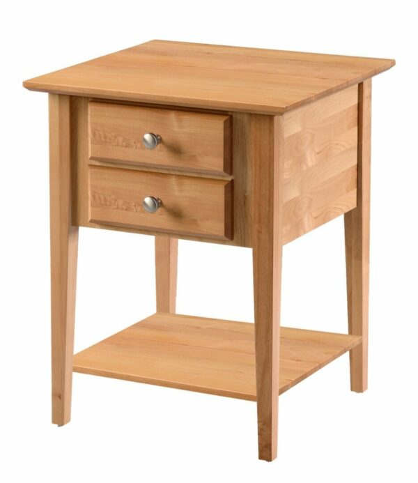 6018 Shaker Alder End Table with Two Drawers 4