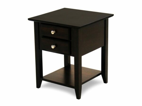 6018 Shaker Alder End Table with Two Drawers 3
