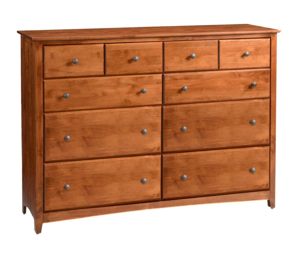 61111 Alder Shaker 10-Drawer Dresser with Deep Drawers