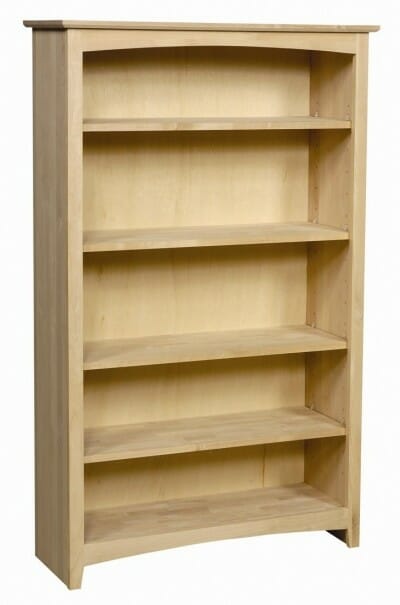 63660 36" x 60" Alder Shaker Bookcase 1
