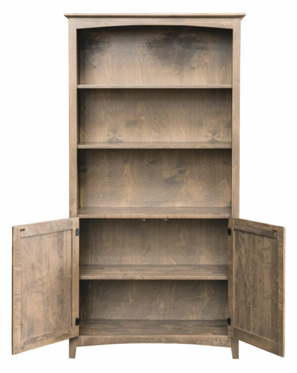 63672D Alder 36 x 72 H Shaker Bookcase w/ Doors 4