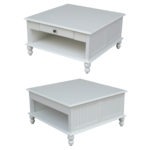 OT07-20SC Cottage Square Coffee Table in Beach White – Unfinished ...
