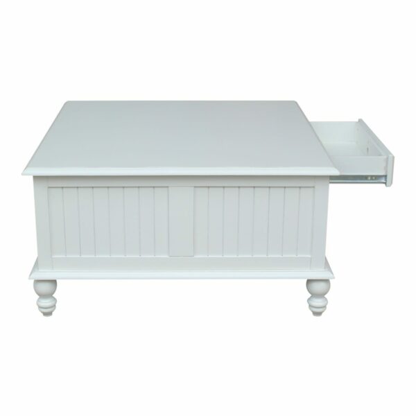 OT07-20SC Cottage Square Coffee Table in Beach White 2
