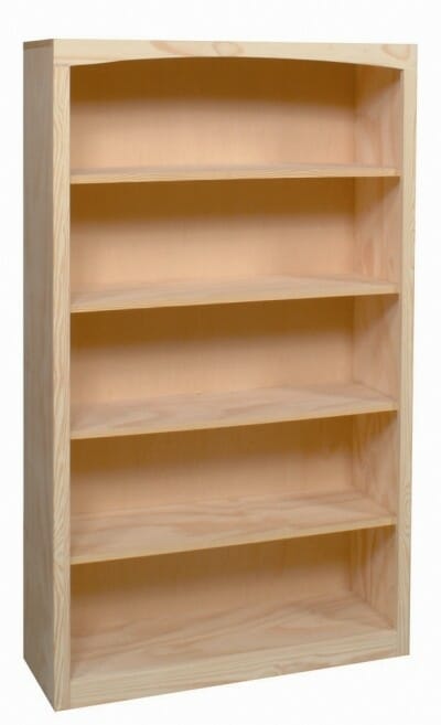 3660 Pine Bookcase 36" x 60" 1