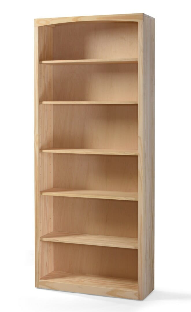 3684 Pine Bookcase 36 X 84, Pine Furniture Bookcases