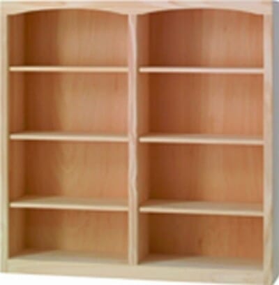 4848 Pine Bookcase 48 X, 48 Inch Wide Bookcase Cabinet