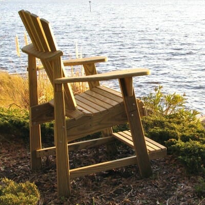 401-500SSRTA Ready-to-Assemble Pressure Treated Balcony Pub Chair w/ SS Hardware 1