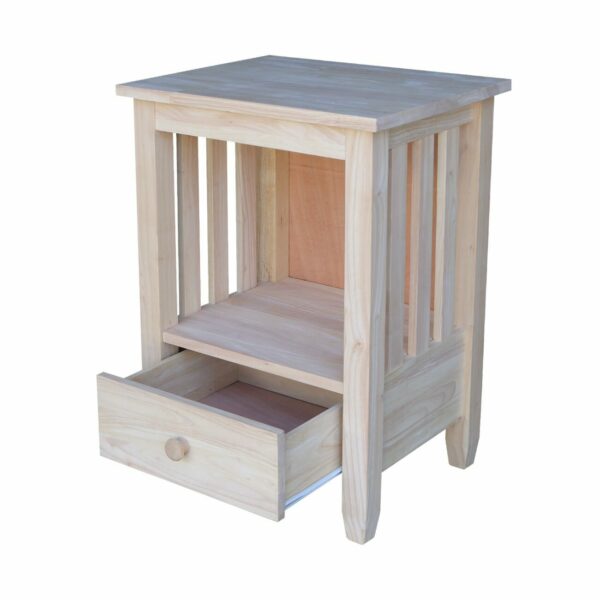 BJ6TD Mission End Table with Drawer 10
