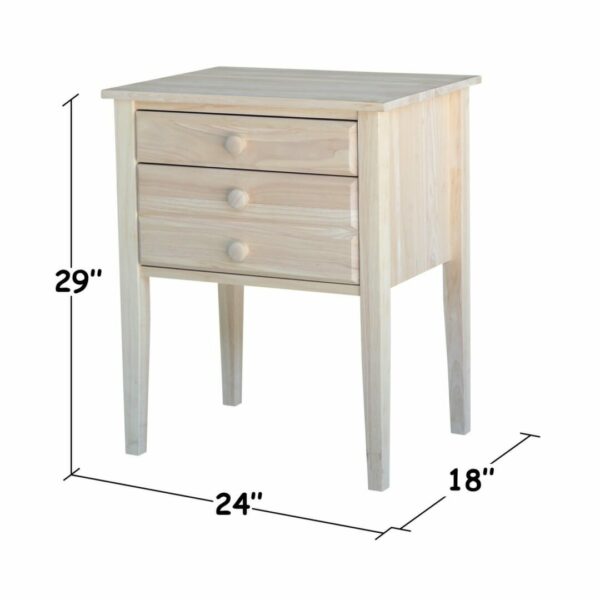 OT-66 Shaker Two Drawer Accent Table 5