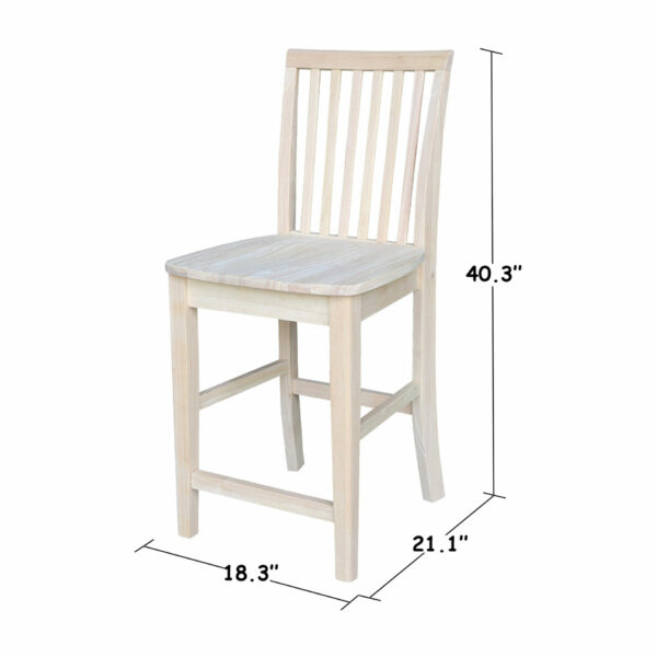 265-24 24 inch Tall Mission Stool w/FREE SHIPPING 30