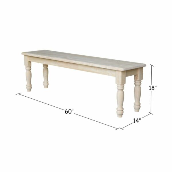 BE-60T 60" Wide Farmhouse Bench 11