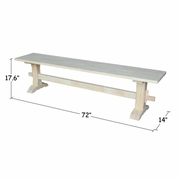 BE-72T/2 72" Trestle Bench 25