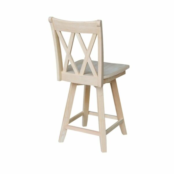 S-202SW 24 inch tall Double X Swivel Counter Stool w/FREE SHIPPING 25