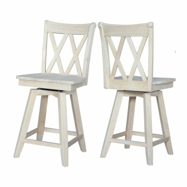 S-202SW 24 inch tall Double X Swivel Counter Stool w/FREE SHIPPING 24