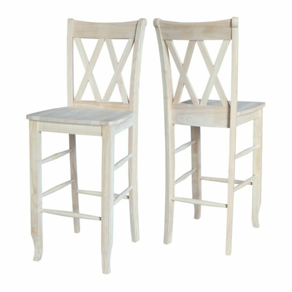 S-2003 30 inch tall Double X Back Barstool w/FREE SHIPPING 24