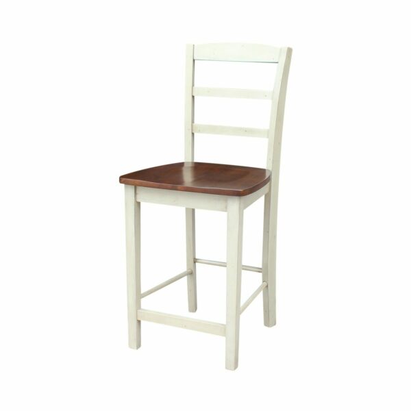 S-402 Madrid Stool with FREE SHIPPING - Almond & Espresso 45