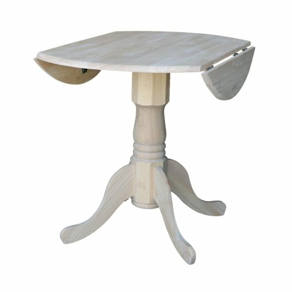 T-36DP 36 inch Round Drop Leaf Table 2