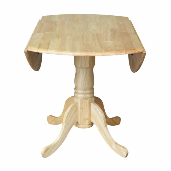 T-42DP 42" Round Drop Leaf Table 3