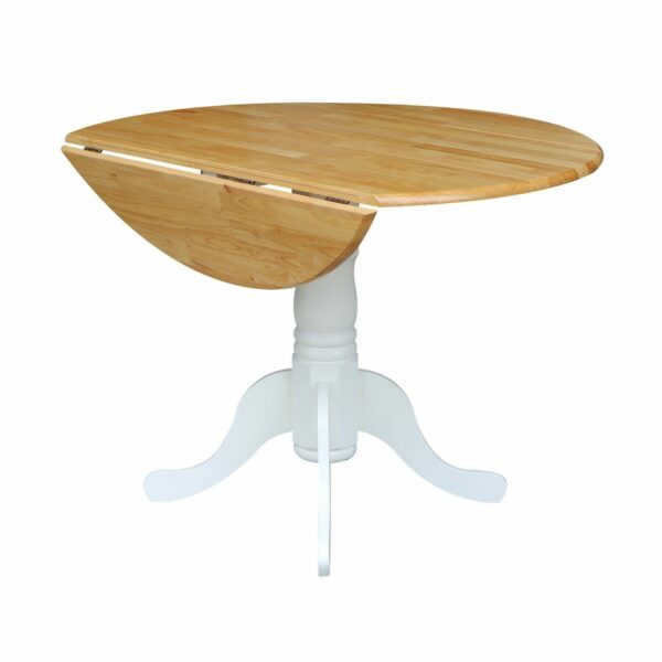 T-42DP 42" Round Drop Leaf Table 4