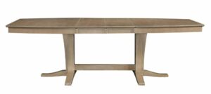 T-4096XXT/B Milano Double Butterfly Leaf Extension Table - Weathered Taupe Gray