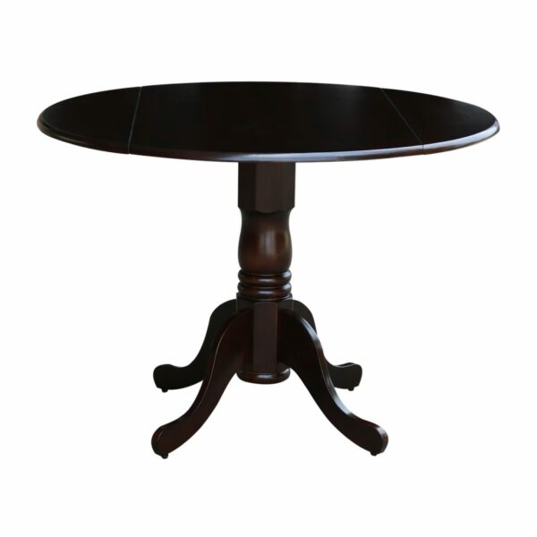 T-42DP 42" Round Drop Leaf Table 6