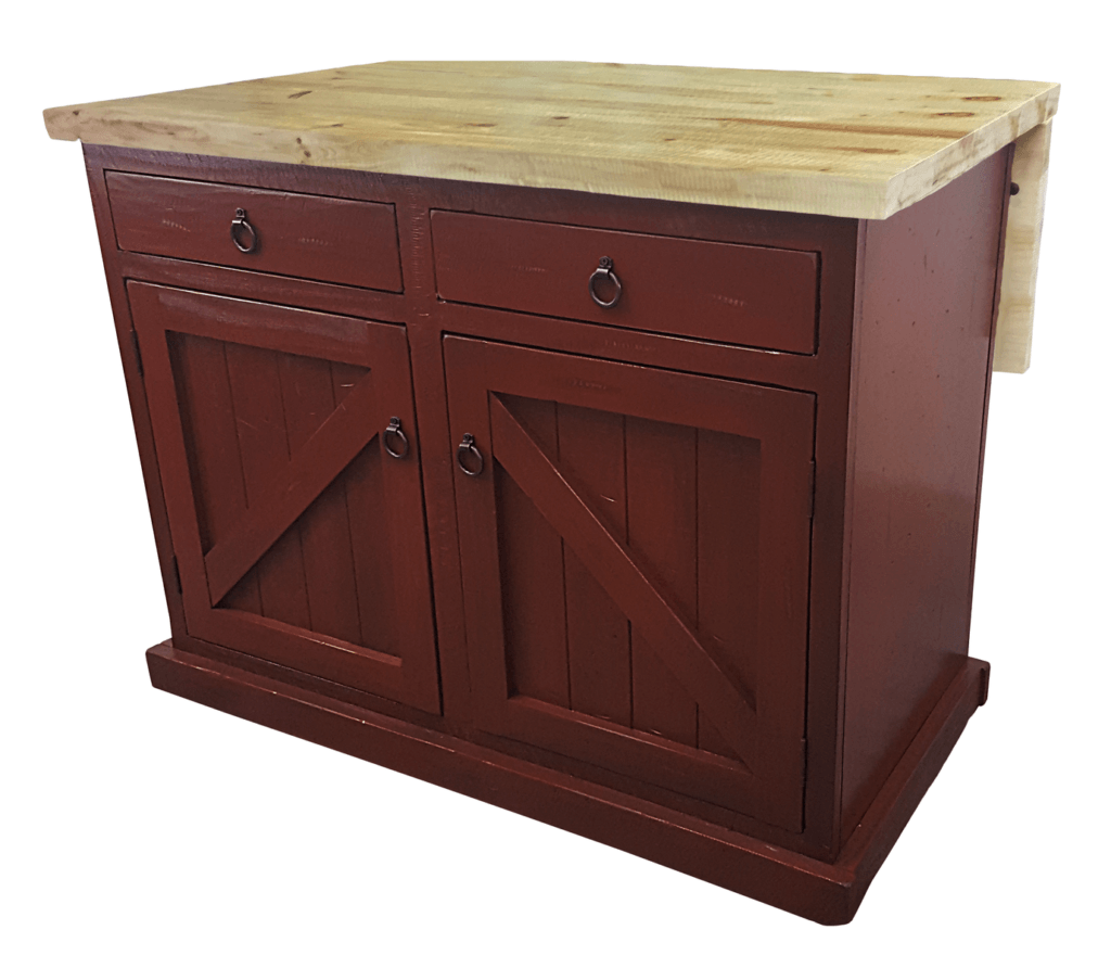 30117 Rustic Kitchen Island with Flip-up Top 7