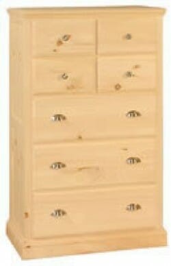 Woodcraft Vintage Seven Drawer Chest with Deep Drawers 1