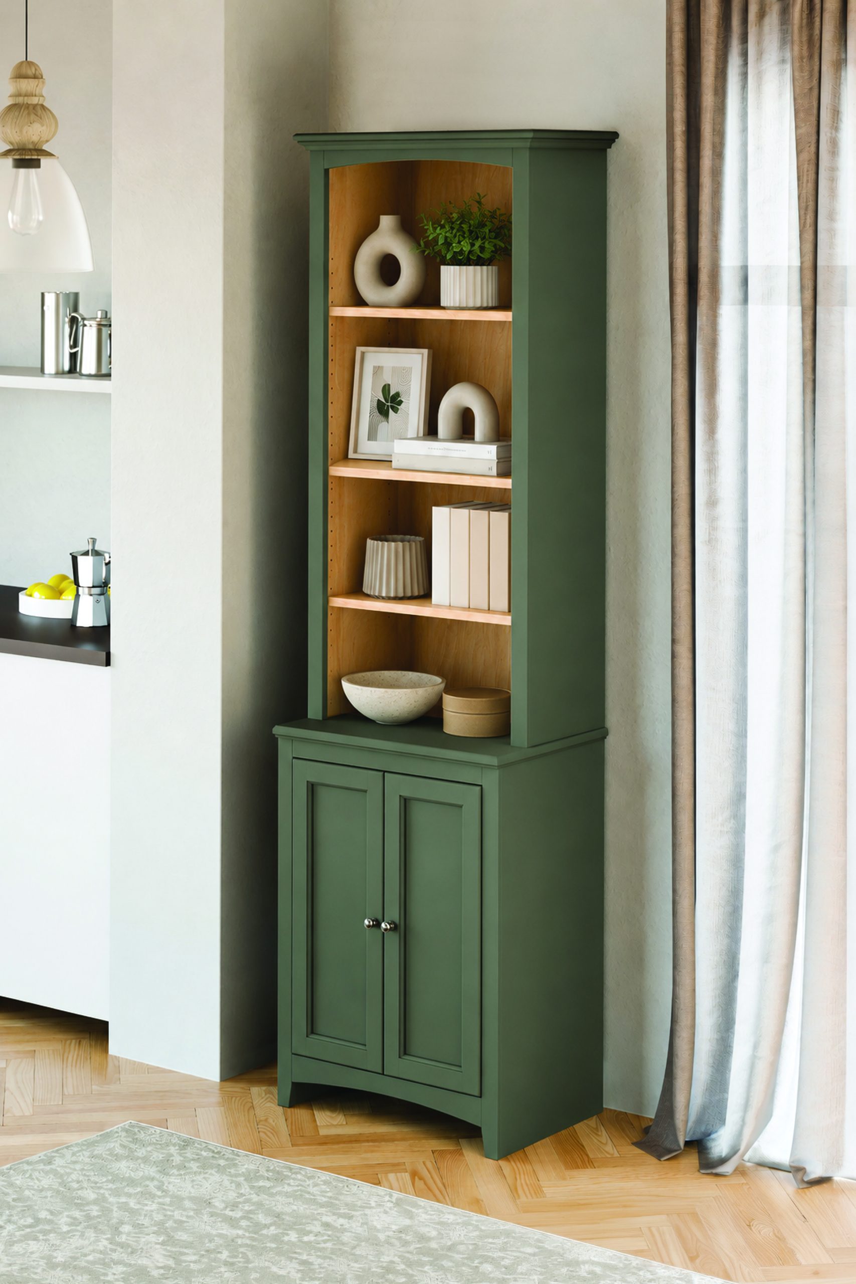 1614 24 inch wide McKenzie Alder Bookcase Hutch - Image 8