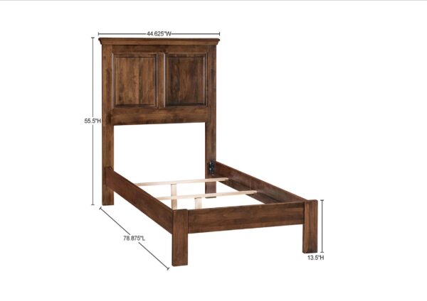 61278 Heritage Twin Raised Panel Bed | Unfinished Furniture of