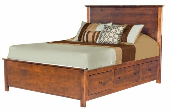 62320Q Alder Heritage 6-Drawer Queen Storage Bed 10