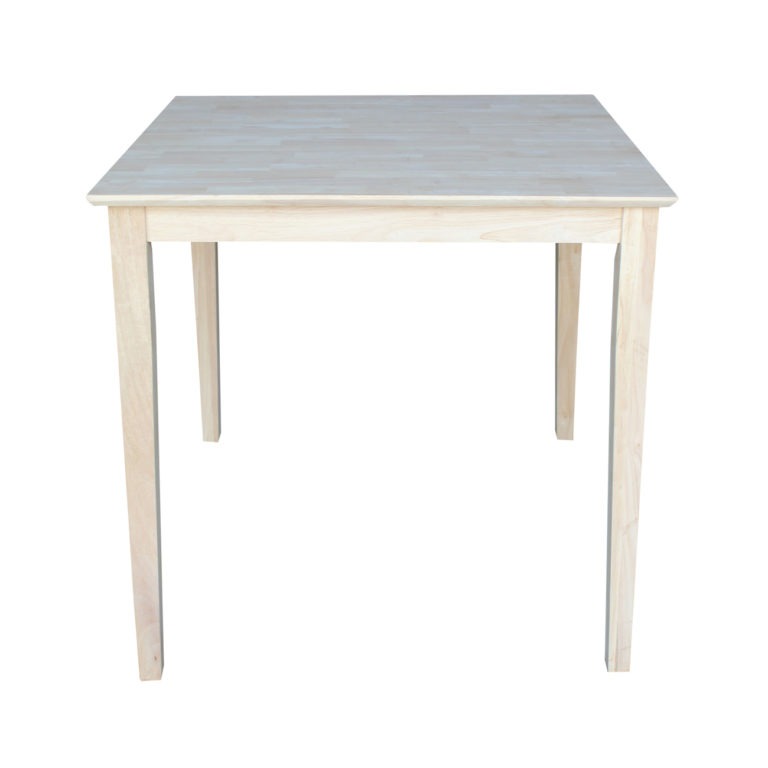 T-3636T 36 x 36 Square Table | Unfinished Furniture of Wilmington