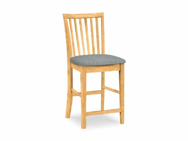 265-24-F6 24"tall Mission stool w/Upholstered Seat 63