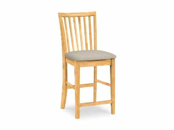 265-24-F6 24"tall Mission stool w/Upholstered Seat 17