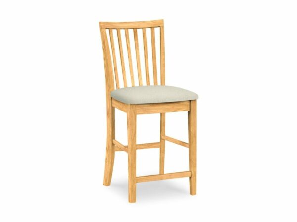265-24-F6 24"tall Mission stool w/Upholstered Seat 61