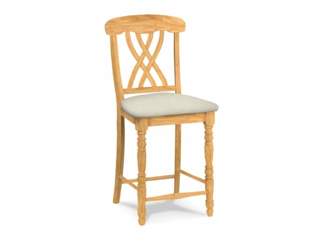 S-3902-F6 Lattice Back Counter Stool w/Upholstered Seat 15