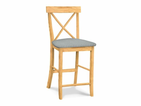 S-6132-F6 X Back Counter Stool w/Upholstered Seat 59