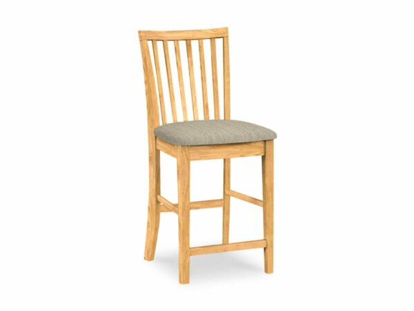 265-24-F6 24"tall Mission stool w/Upholstered Seat 54