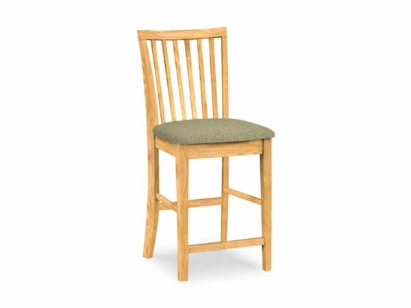 265-24-F6 24"tall Mission stool w/Upholstered Seat 10