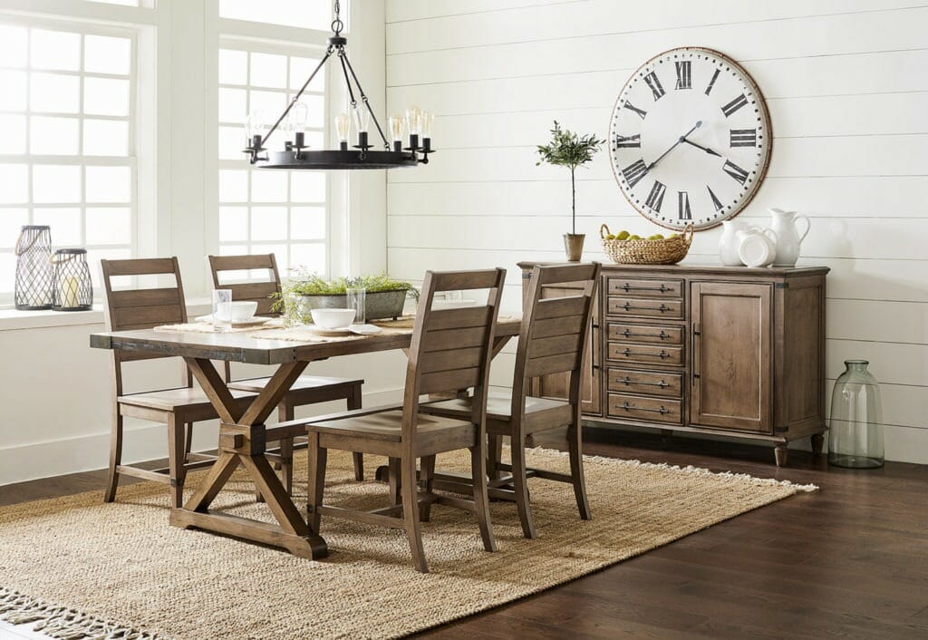 T40-3872T-44 Farmhouse Chic Table and 4 Chairs in Brindle 29