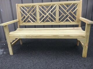 Pine 5' Chippendale Bench 7