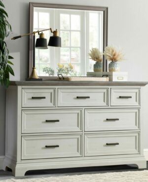 BD-3007 Summit 7-Drawer Dresser - Mist & Heather Gray