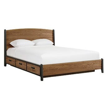 2624RLN Bryce King Curved Panel Storage Bed 1