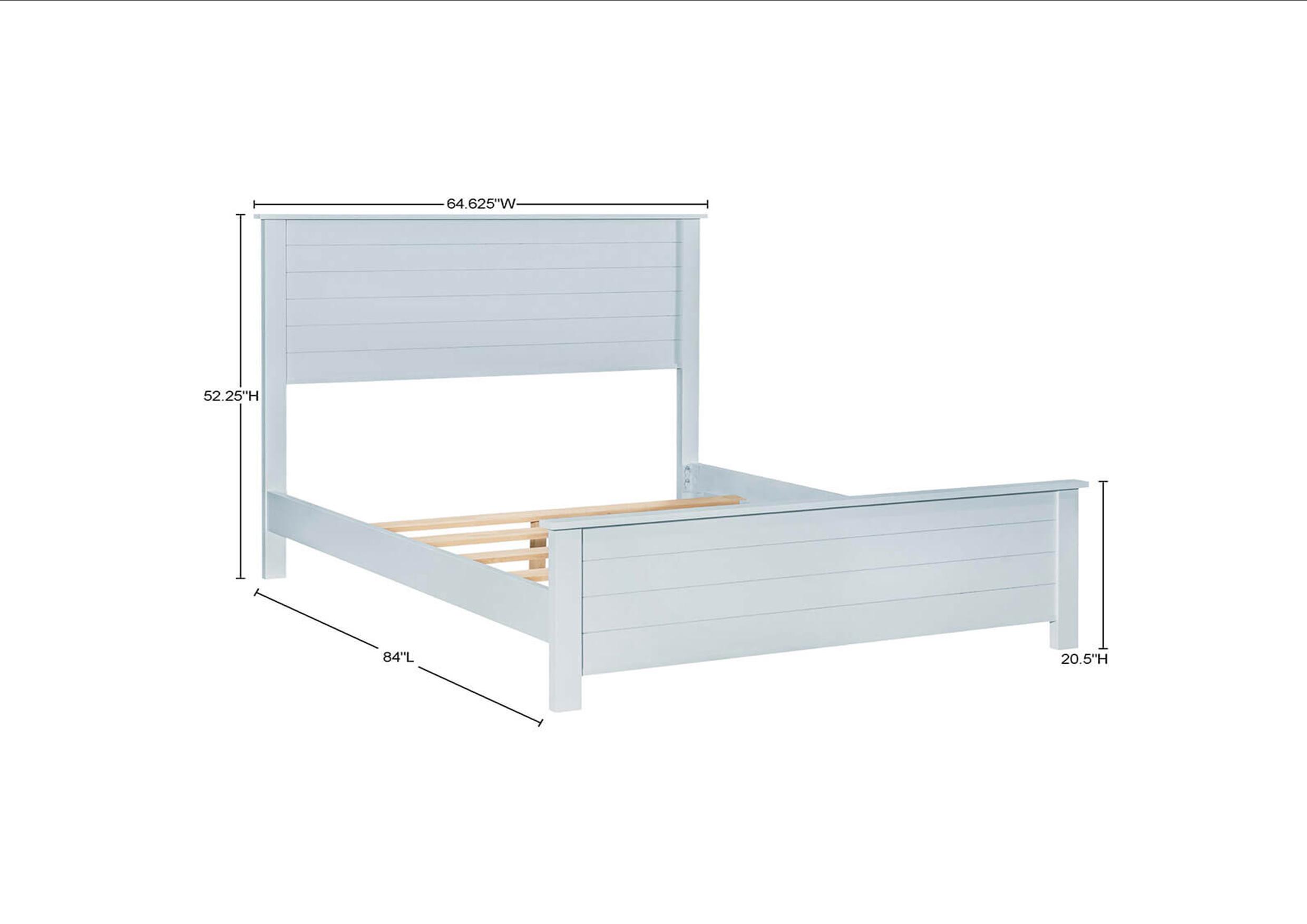 51298 Portland Queen Shiplap Bed | Unfinished Furniture of Wilmington