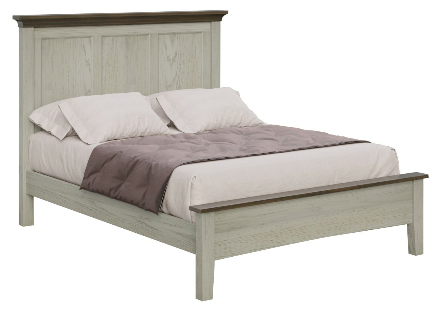 TR42002 Amish Hickory Grove Panel Bed | Unfinished Furniture of Wilmington