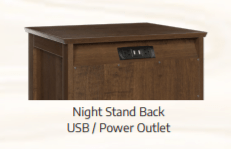 TR8608RC Amish Saratoga 3-Drawer USB Nightstand in Rustic Cherry 1