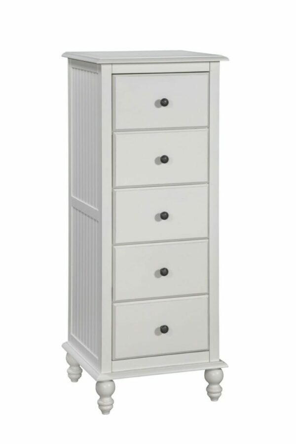 BD07-2015 Cottage 5-Drawer Lingerie Chest in Cottage Beach White 1