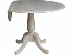 T-42DP 42" Round Drop Leaf Table - Taupe Gray